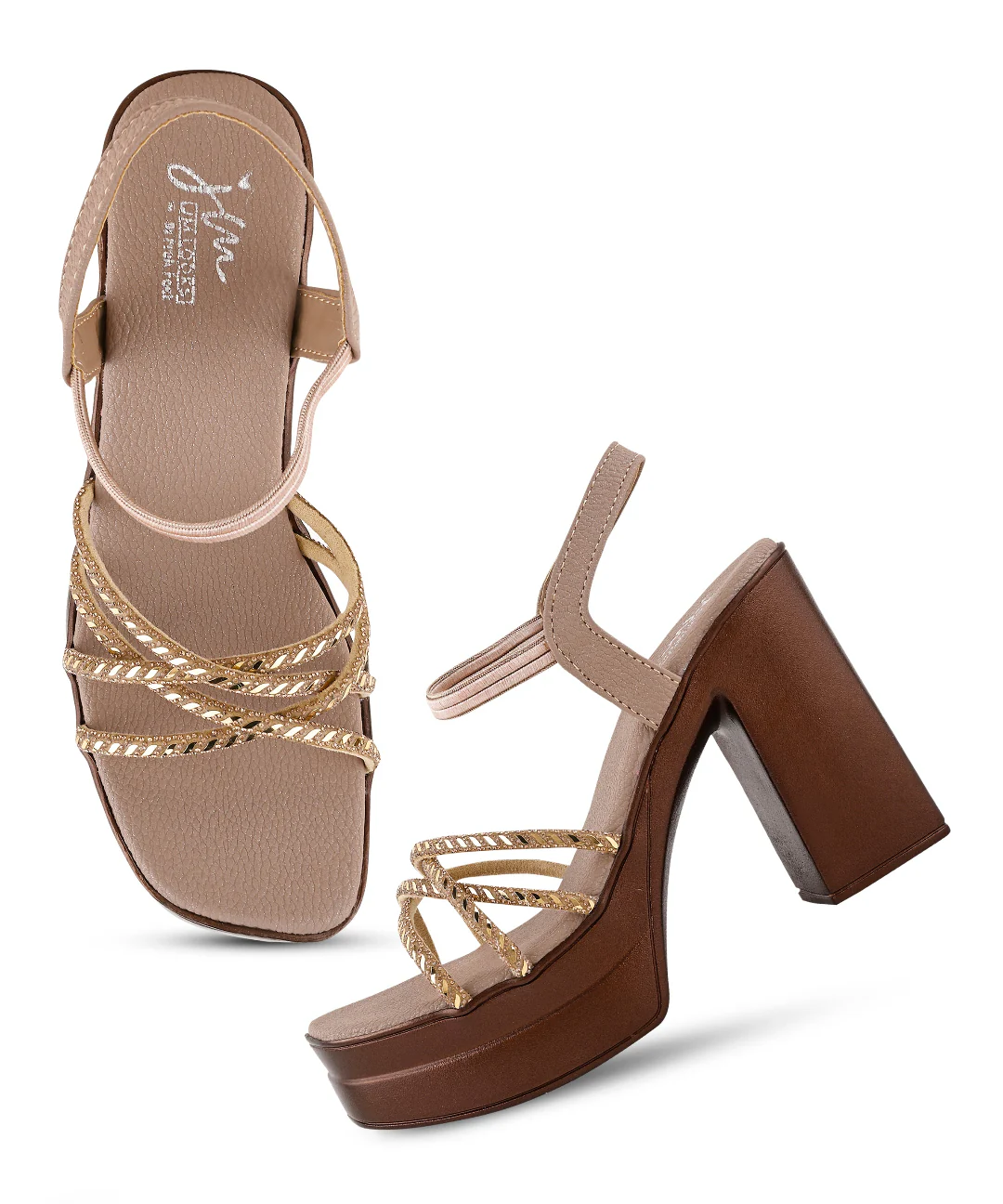 Sparkle Detail Platform Sandals - Image 6