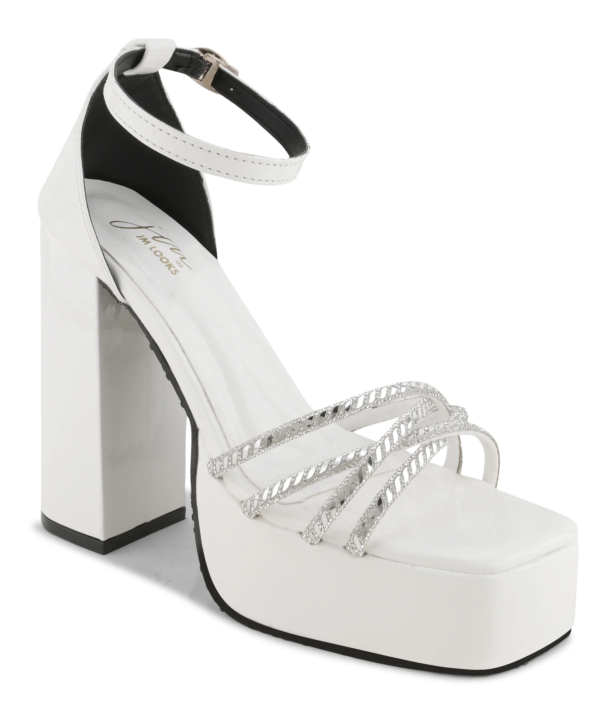 Sparkle Detail Platform Sandals - Image 18