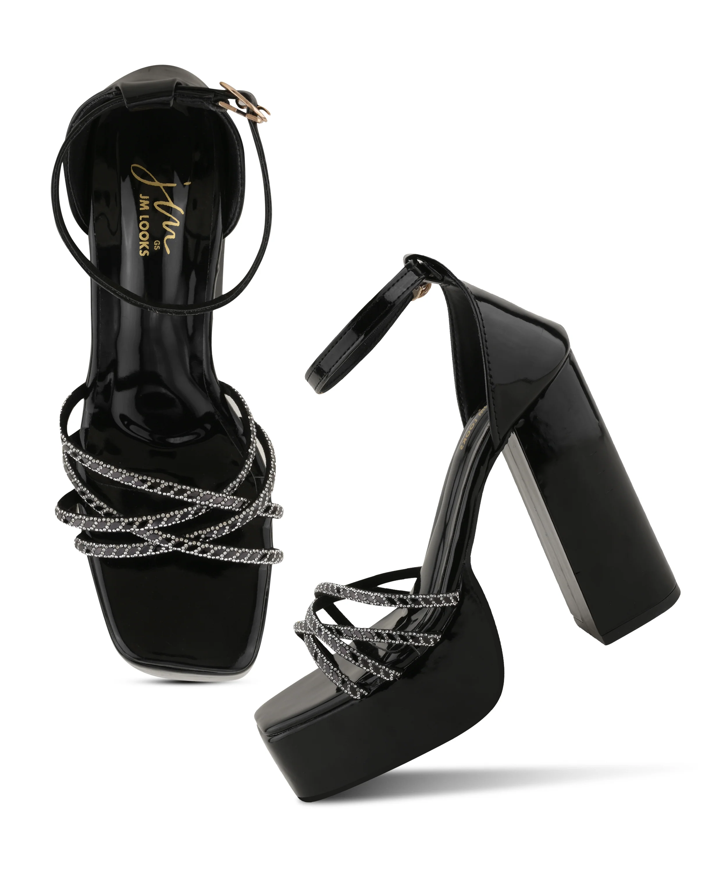 Sparkle Detail Platform Sandals - Image 5
