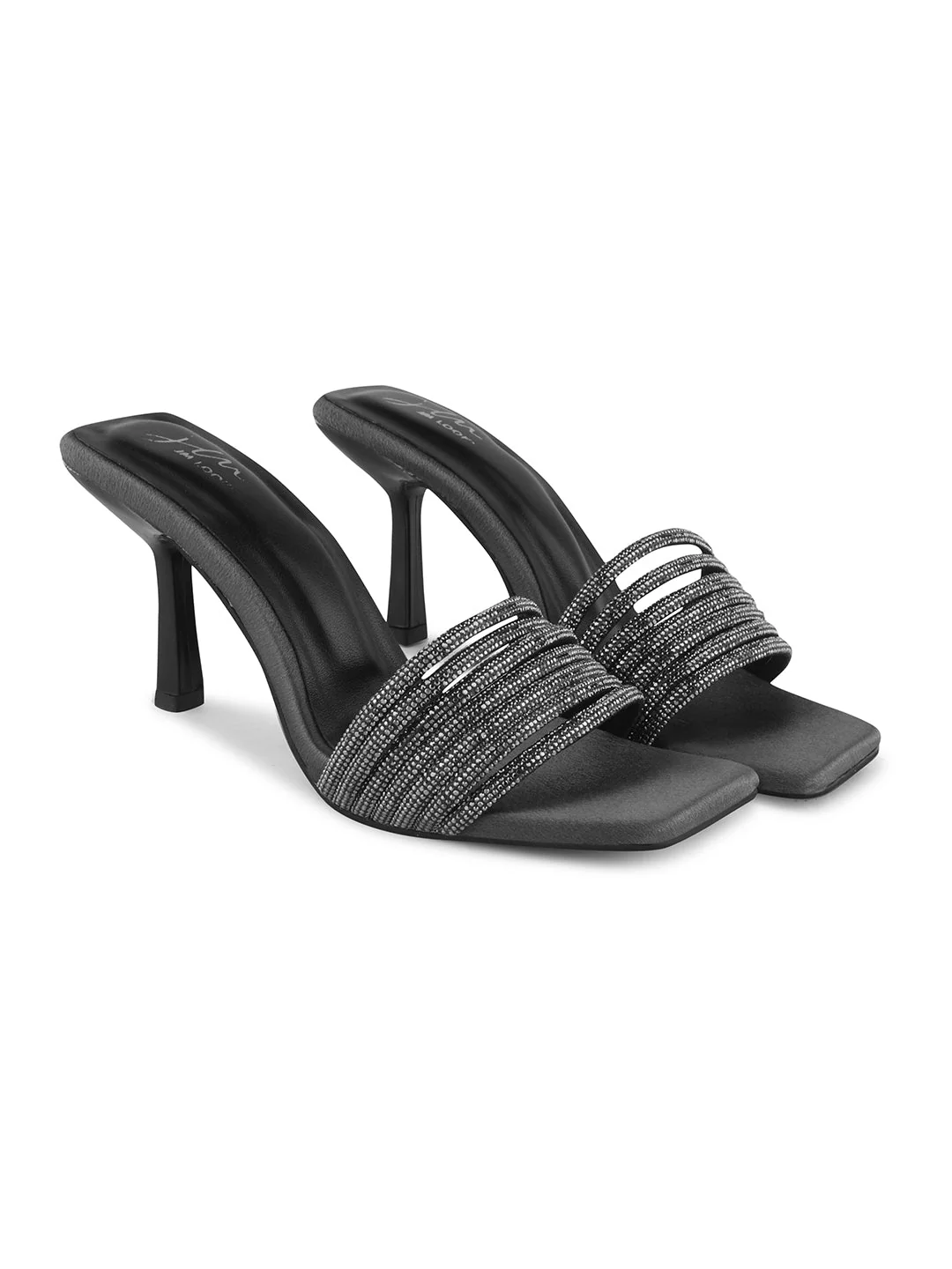 Jm Looks Women's Embellished Strap kitten Heel - Image 13