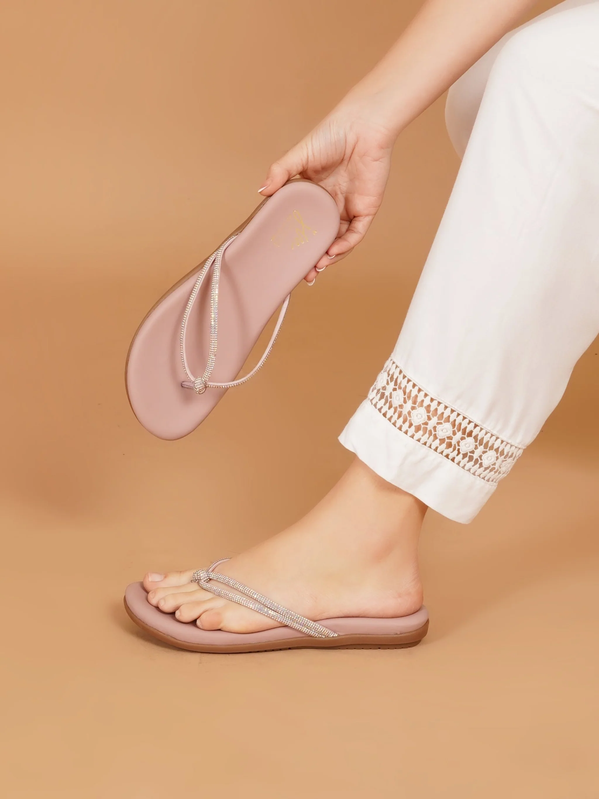 Sparkling Comfort Toe-Ring Flats - Image 14