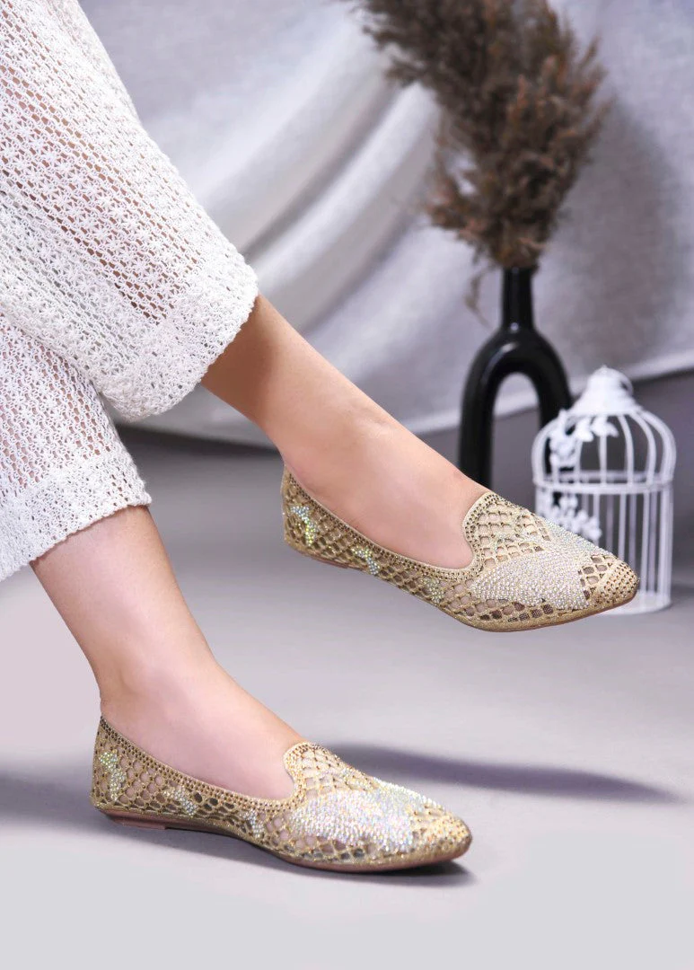 JM Looks Women's Embellished Mesh Slip-on Flat - Image 10