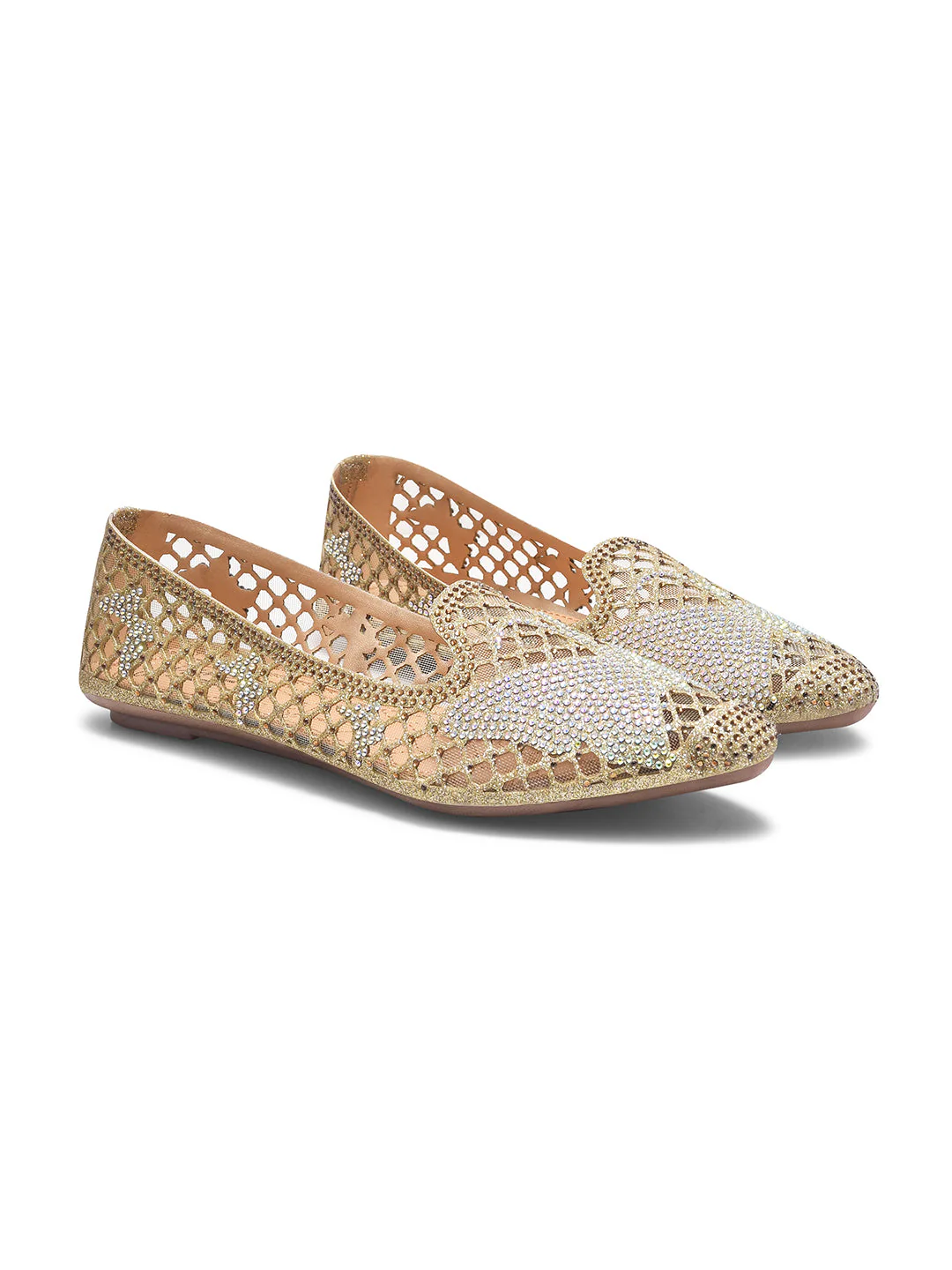 JM Looks Women's Embellished Mesh Slip-on Flat - Image 11