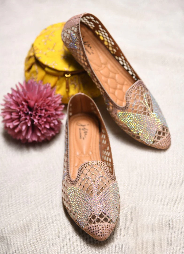 JM Looks Women's Embellished Mesh Slip-on Flat - Image 13