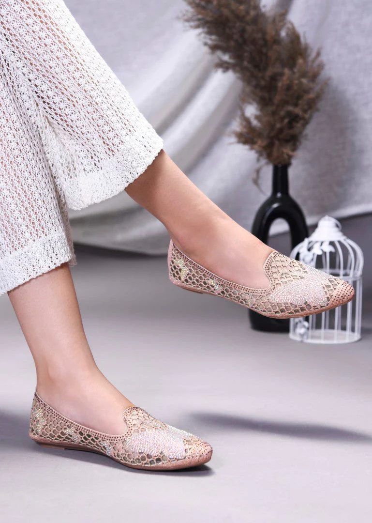 JM Looks Women's Embellished Mesh Slip-on Flat - Image 15