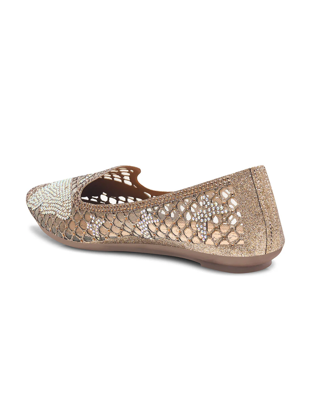 JM Looks Women's Embellished Mesh Slip-on Flat - Image 6