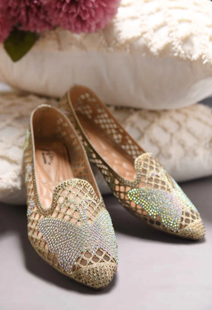 JM Looks Women's Embellished Mesh Slip-on Flat - Image 7