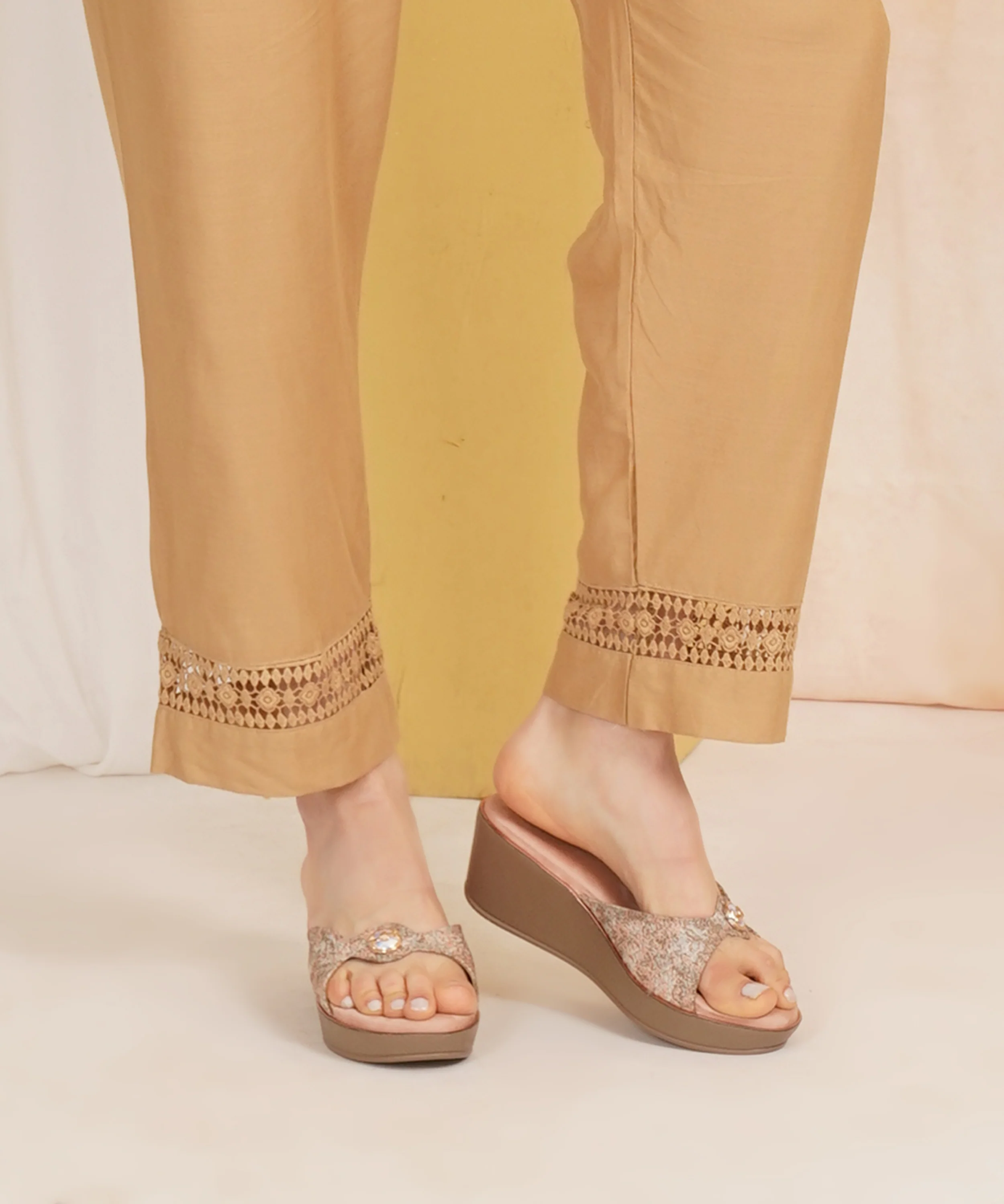 Sparkling Platform Slip-On Sandals - Image 2