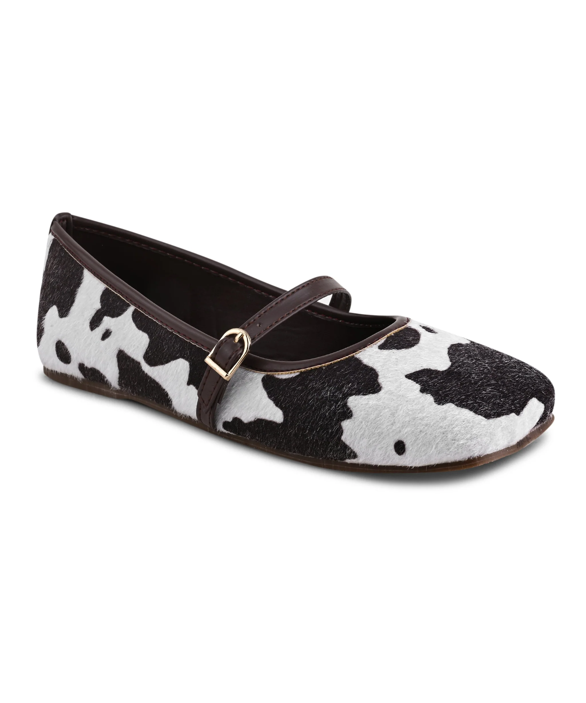 Square Toe Bold Print Mary Jane Flat - Image 12