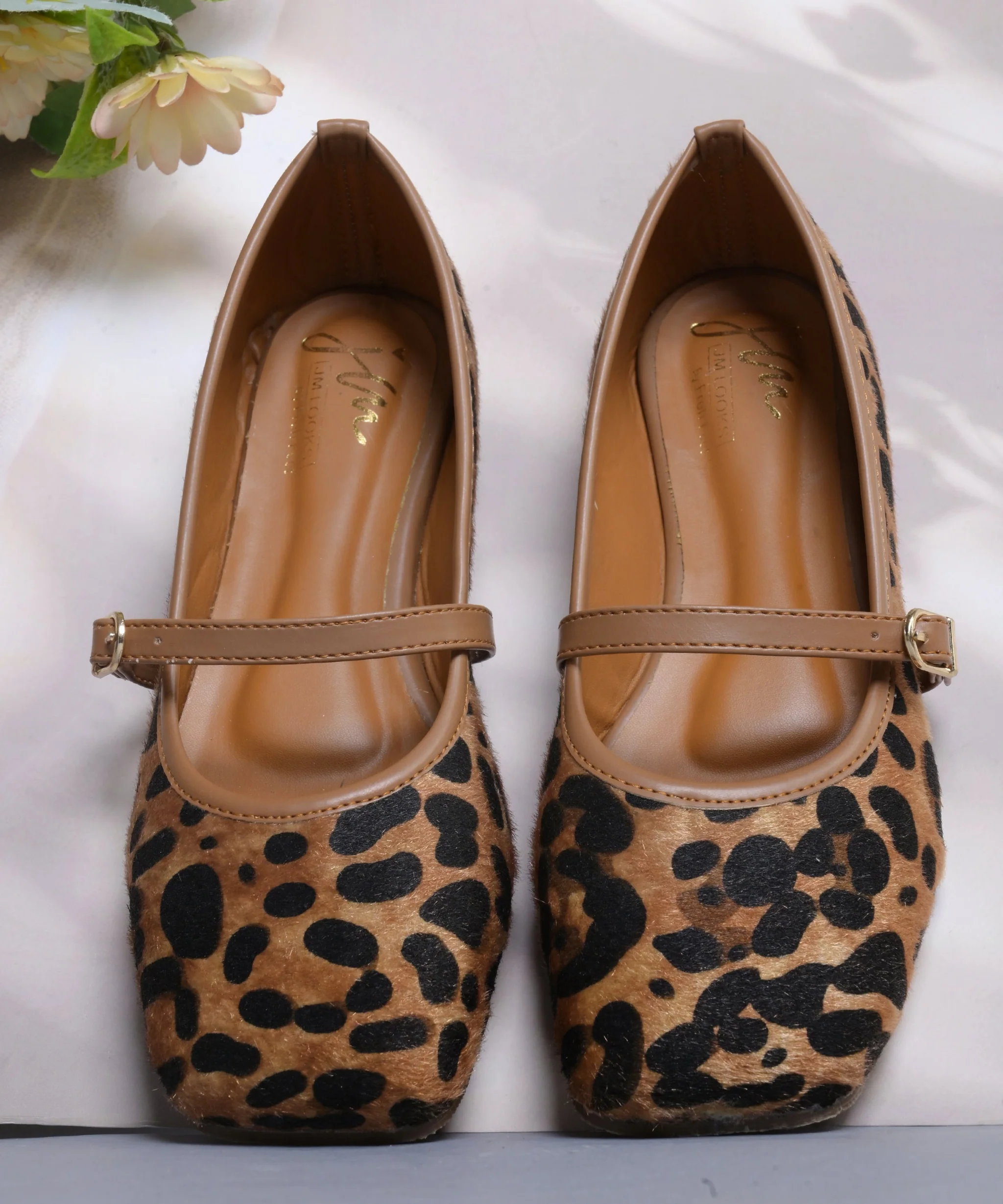 Square Toe Bold Print Mary Jane Flat - Image 13