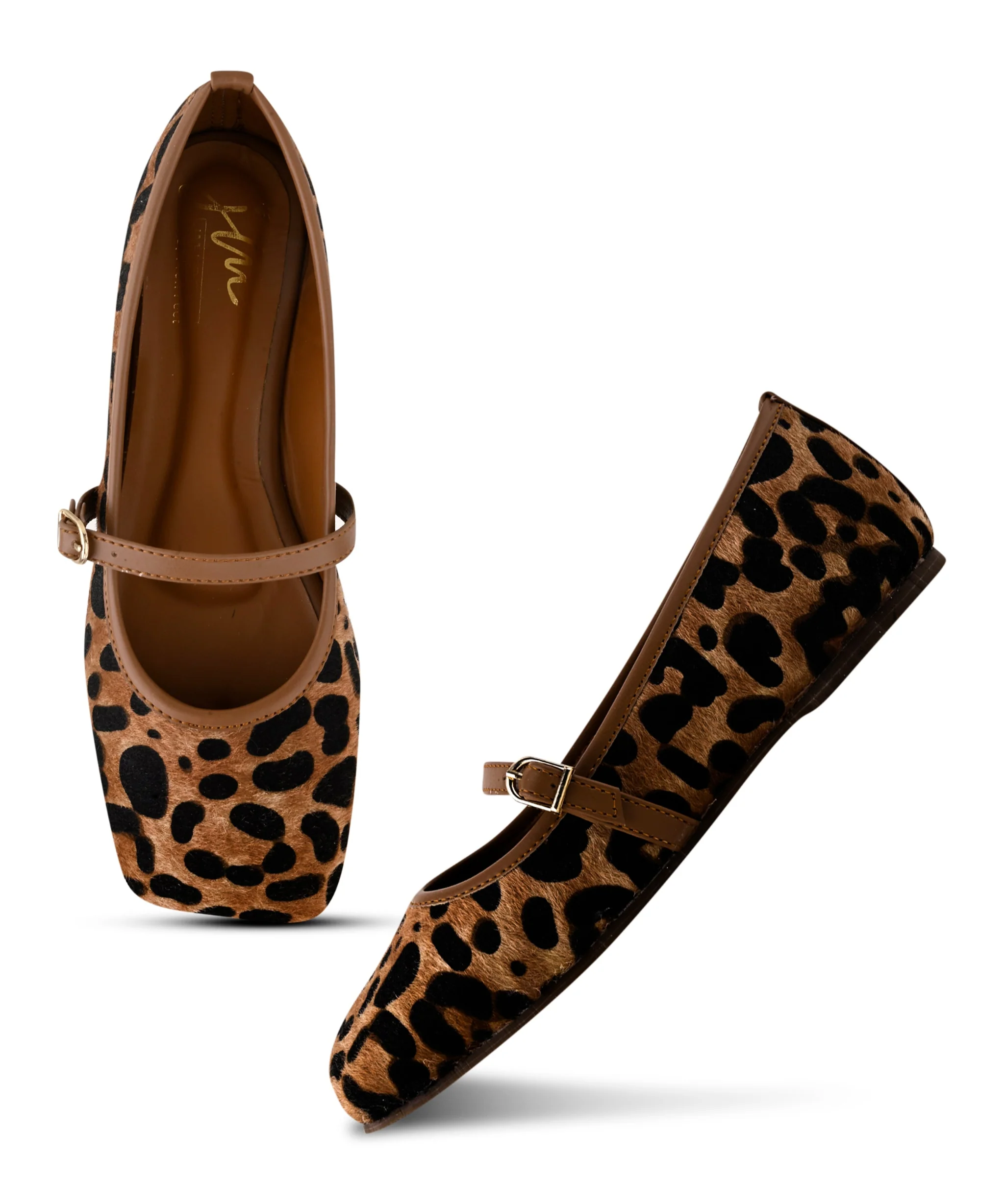 Square Toe Bold Print Mary Jane Flat - Image 17