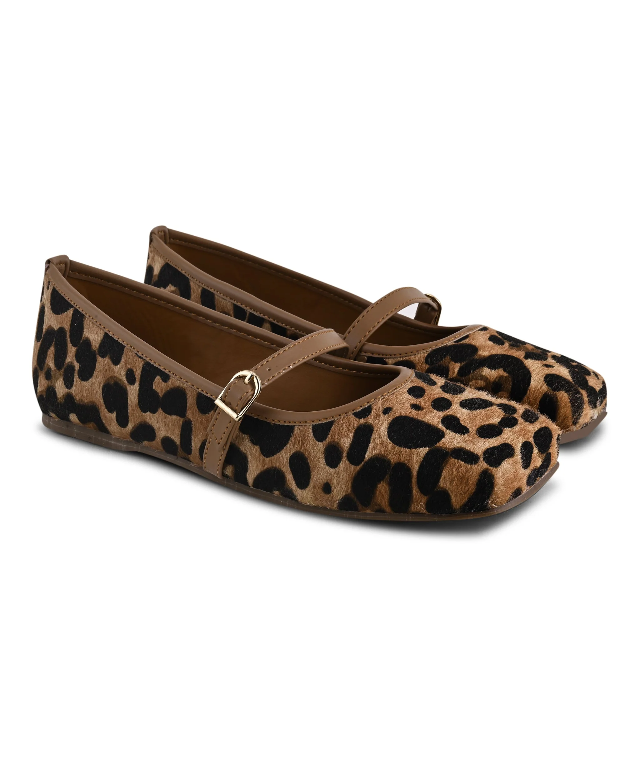 Square Toe Bold Print Mary Jane Flat - Image 18