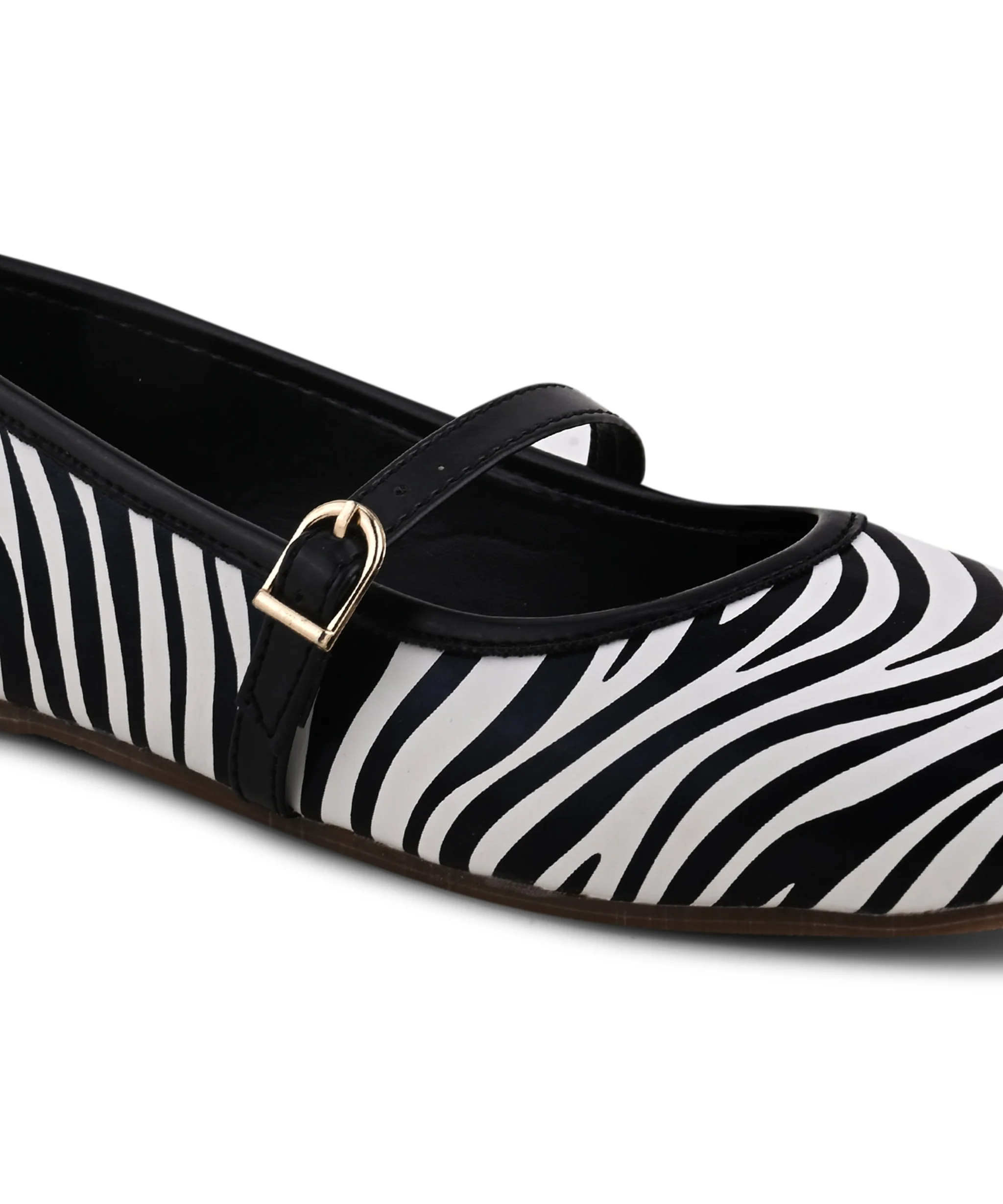 Square Toe Bold Print Mary Jane Flat - Image 6