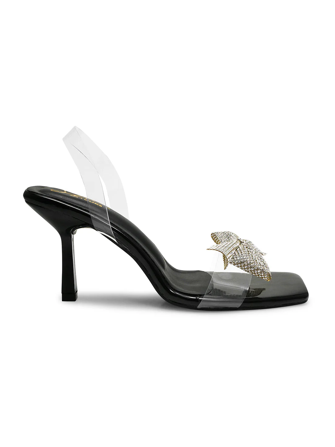 Stellar Sparkle Transparent Bow Heels - Image 7