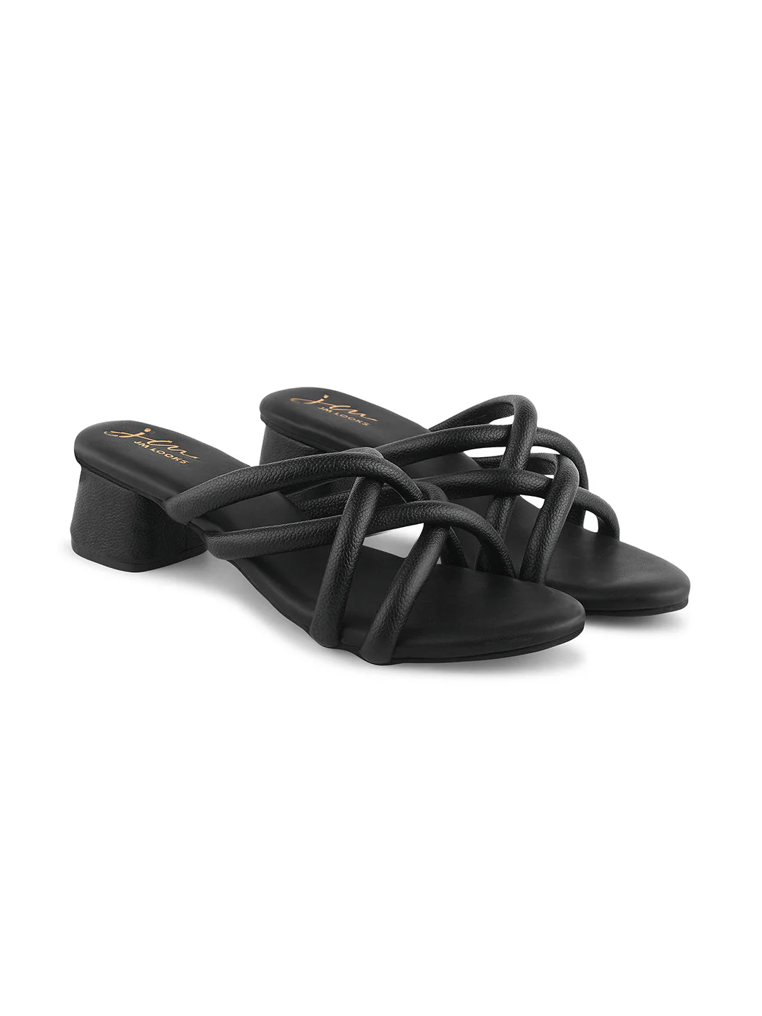 Jm Looks Block Heel Women's Padded Multi-Strap - Image 5