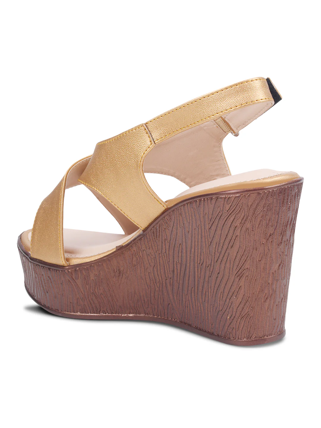 JM Looks Wedge Sandals for Women: Cross Strap Platform Block Heels - Image 17