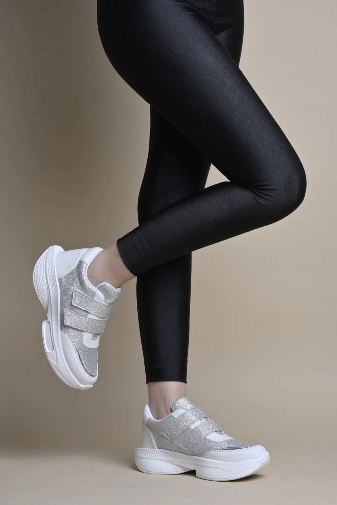 Jm Looks Glitter Strap Velcro Sneakers - Image 15