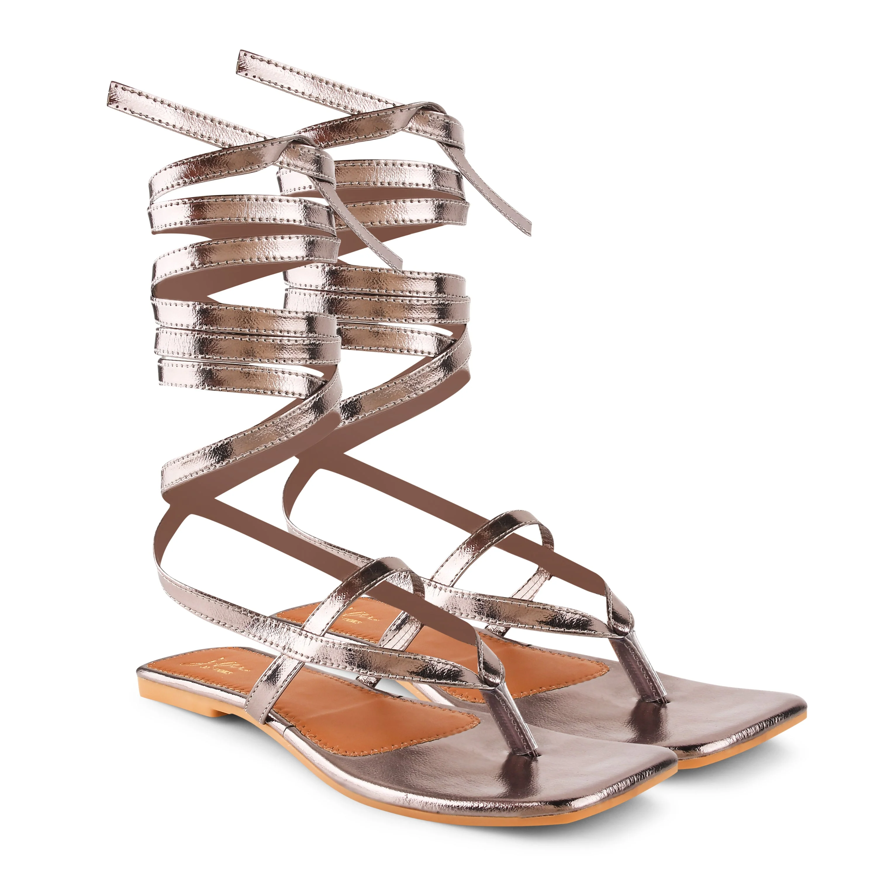 Jm Looks Women's Lace-Up Flats Sandals - Image 11