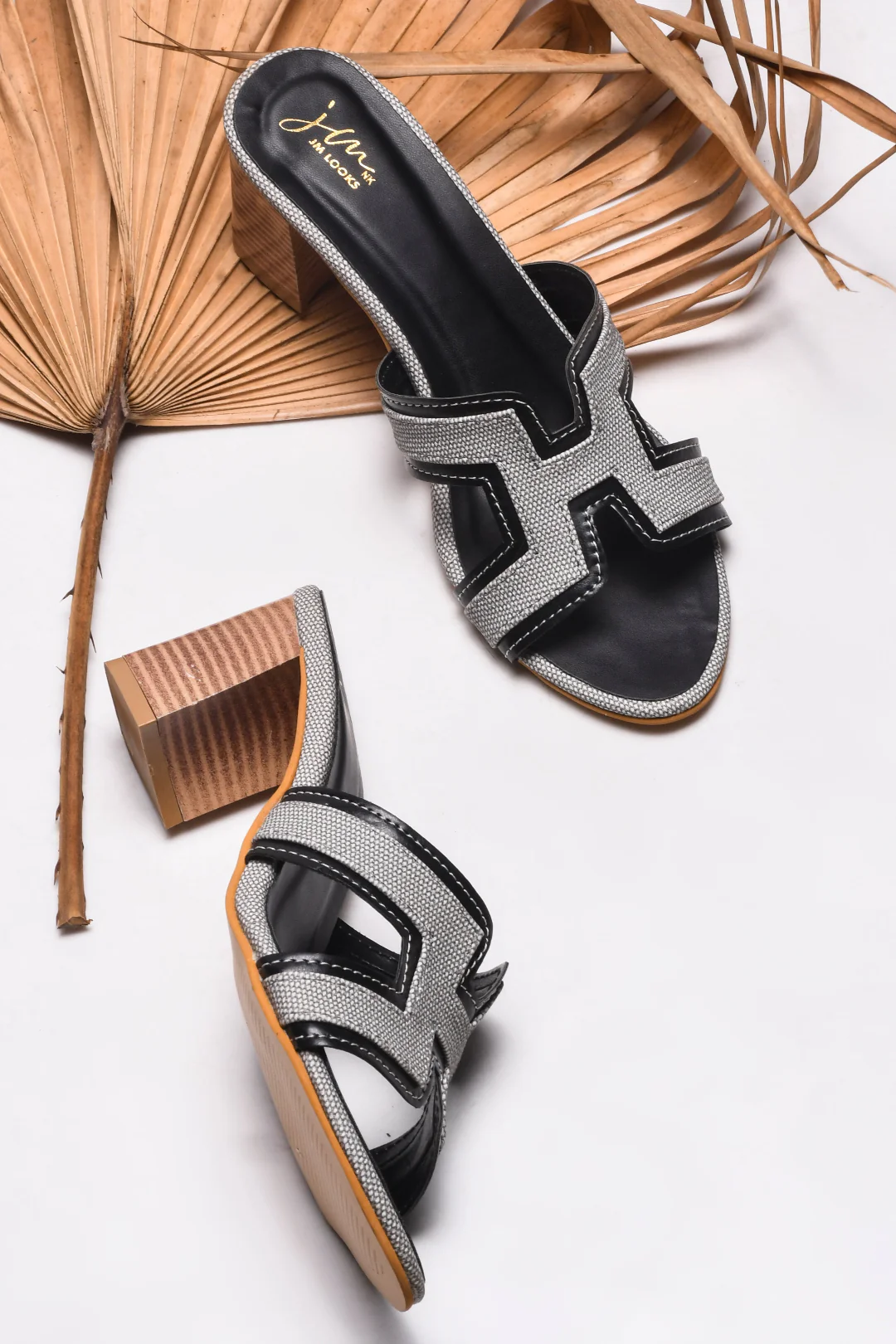 Jm Looks Women's Block Heel - Denim & Tan Accent - Image 13