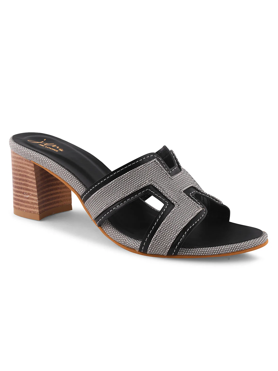 Jm Looks Women's Block Heel - Denim & Tan Accent - Image 18