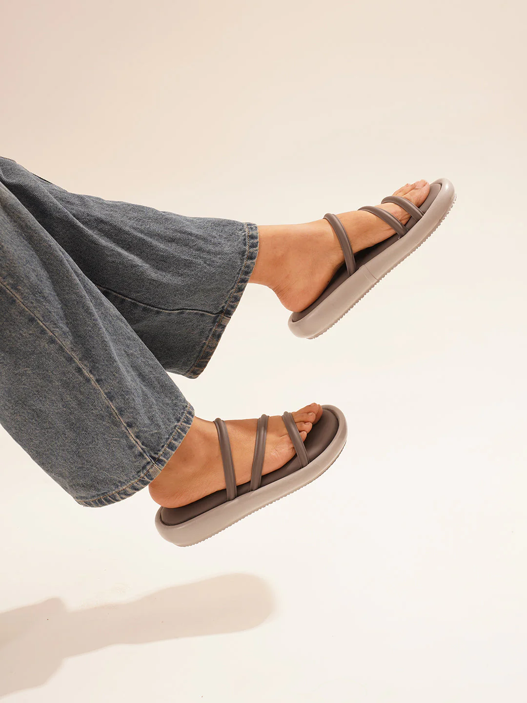 JM Looks Multi-Strap Flats Sandals Slides with Cushioned Padded Footbed for Women - Image 10