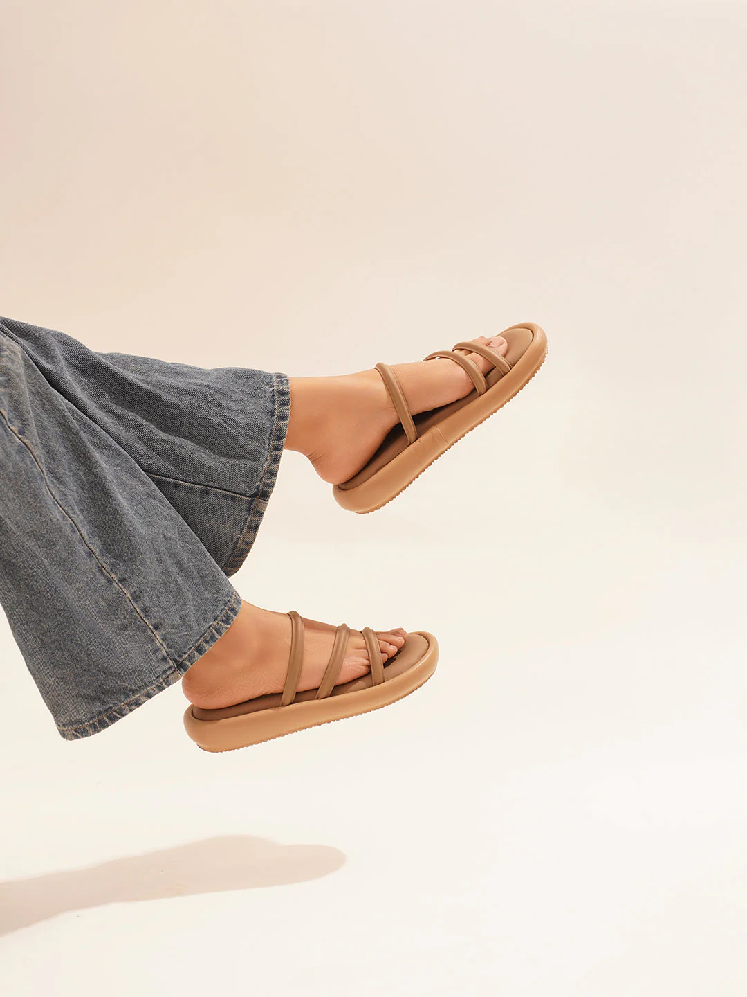 JM Looks Multi-Strap Flats Sandals Slides with Cushioned Padded Footbed for Women - Image 13