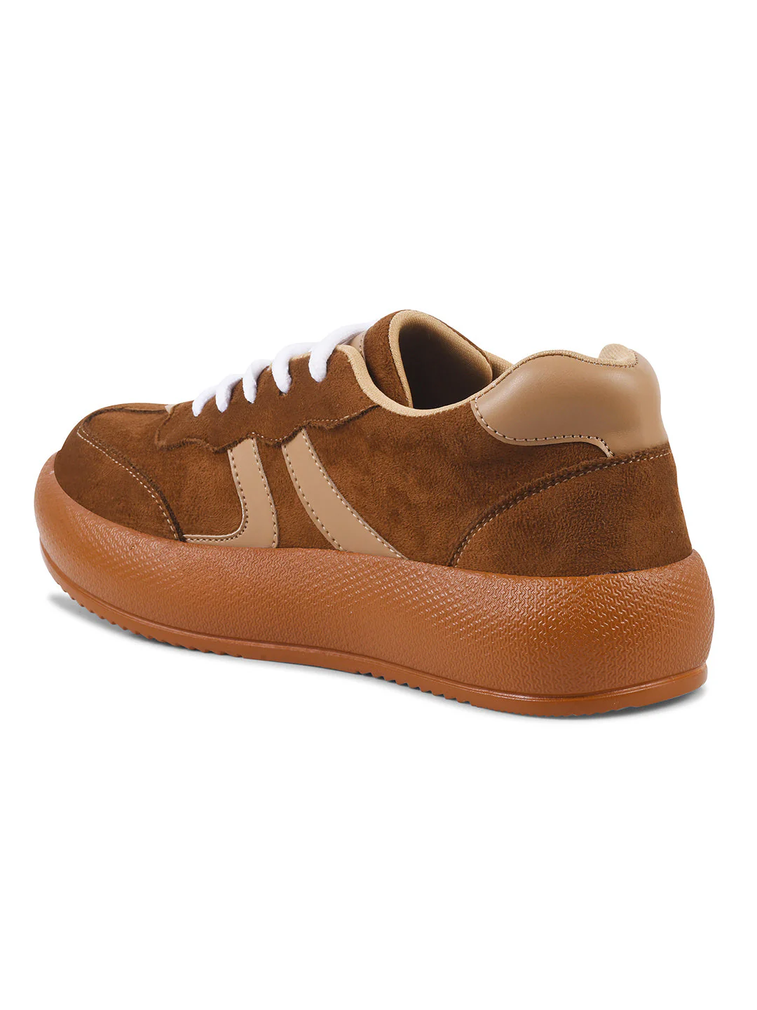 Suede lace up sneakers with cushioned sole - Image 13