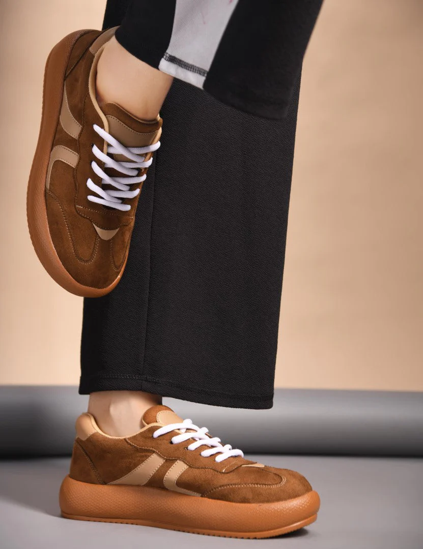 JM Looks Suede lace up sneakers with cushioned sole - Image 12