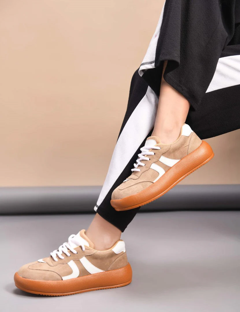 JM Looks Suede lace up sneakers with cushioned sole - Image 15