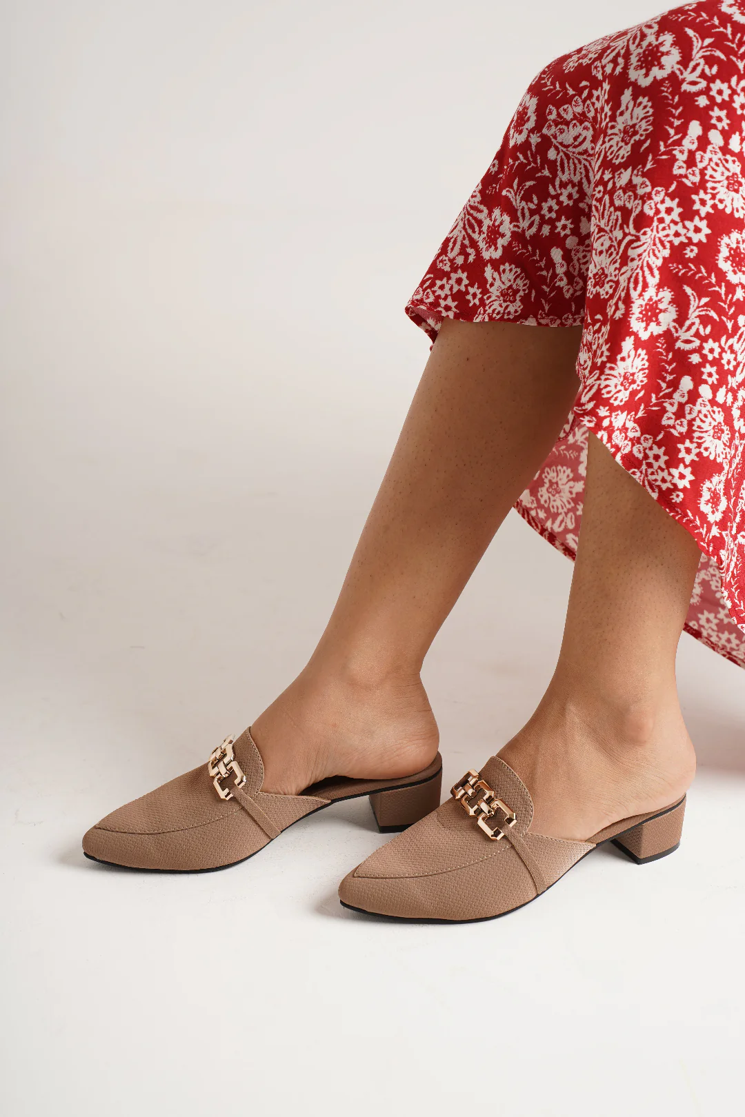 Jm Looks Elegant Chain Detail Mule Loafers - Image 10