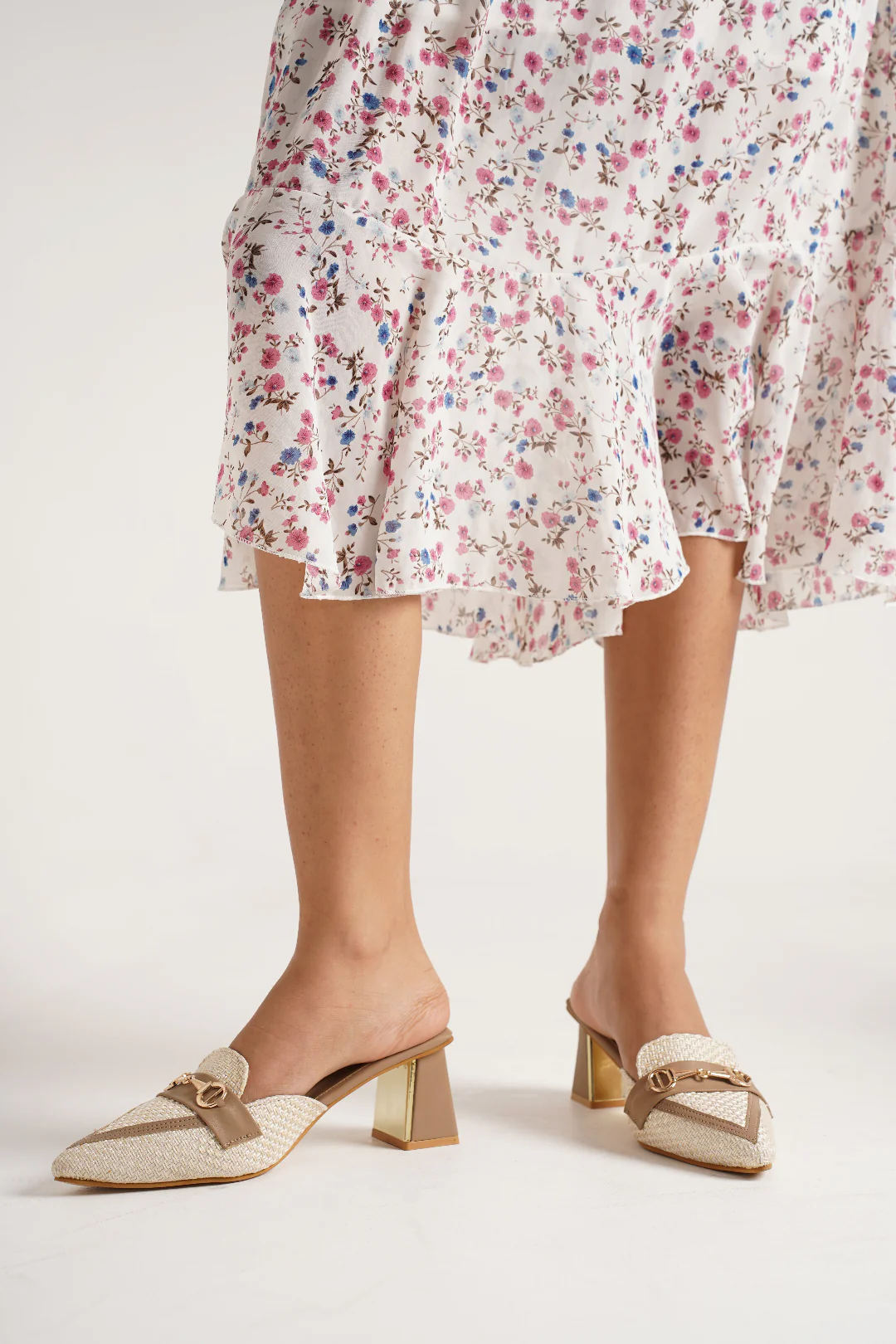 Jm Looks Woven Textured Chain Mule Loafers - Image 8