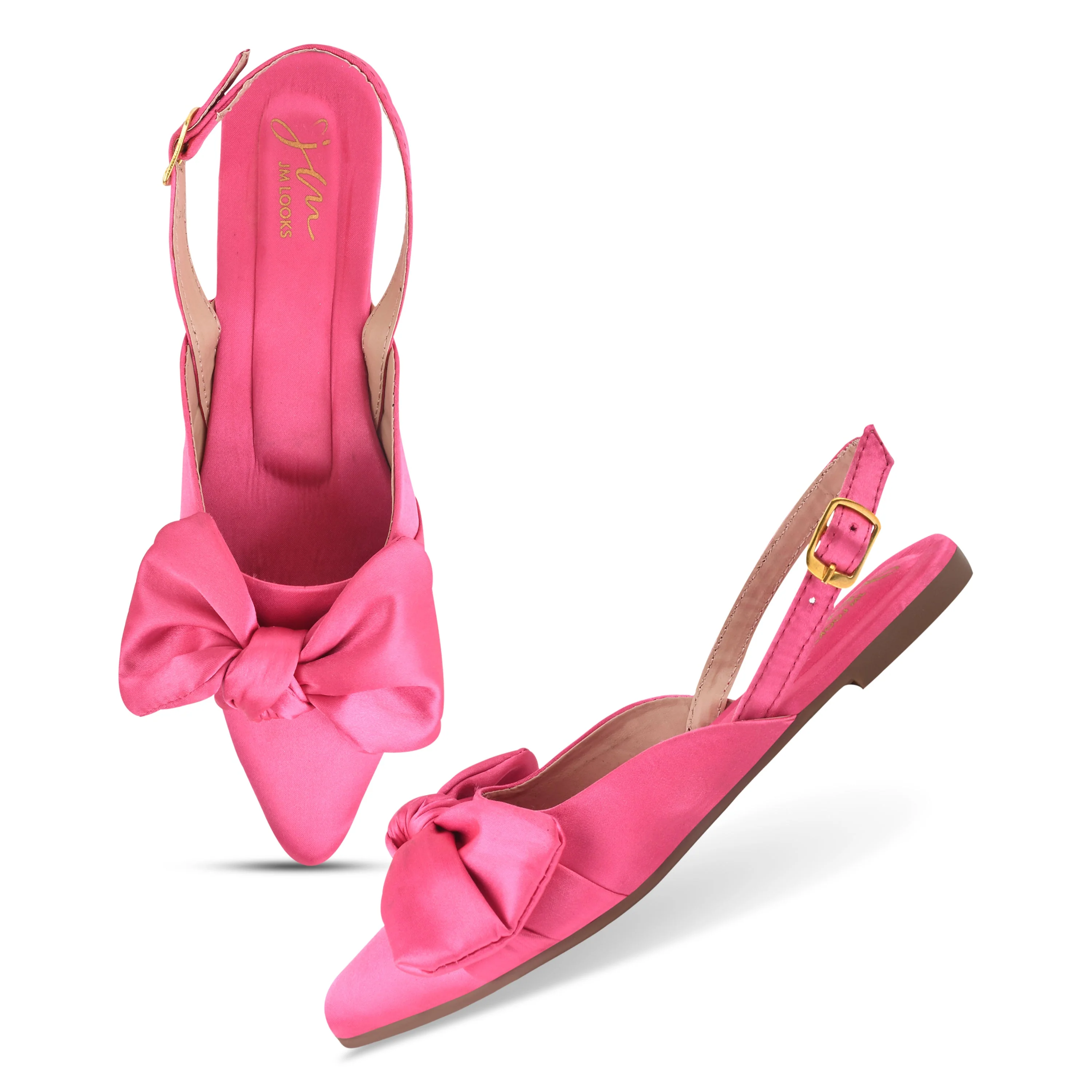 Jm Looks Bow Detail Slingback Flat for Women & Girls - Image 10