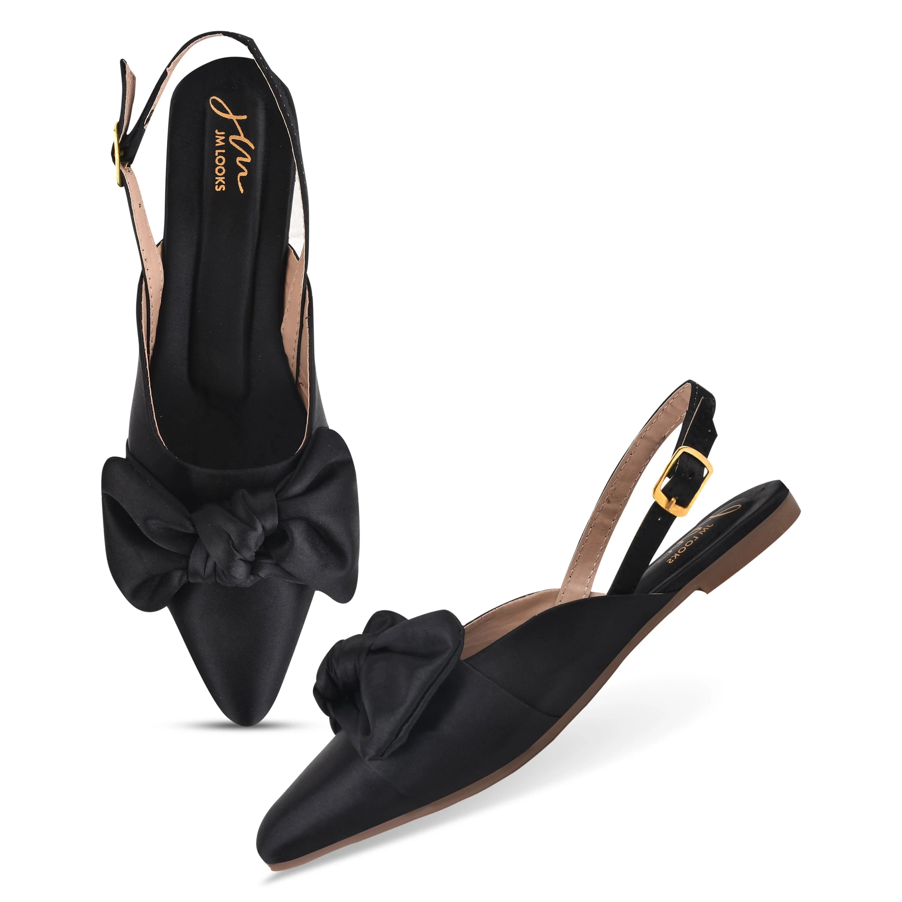 Jm Looks Bow Detail Slingback Flat for Women & Girls - Image 2