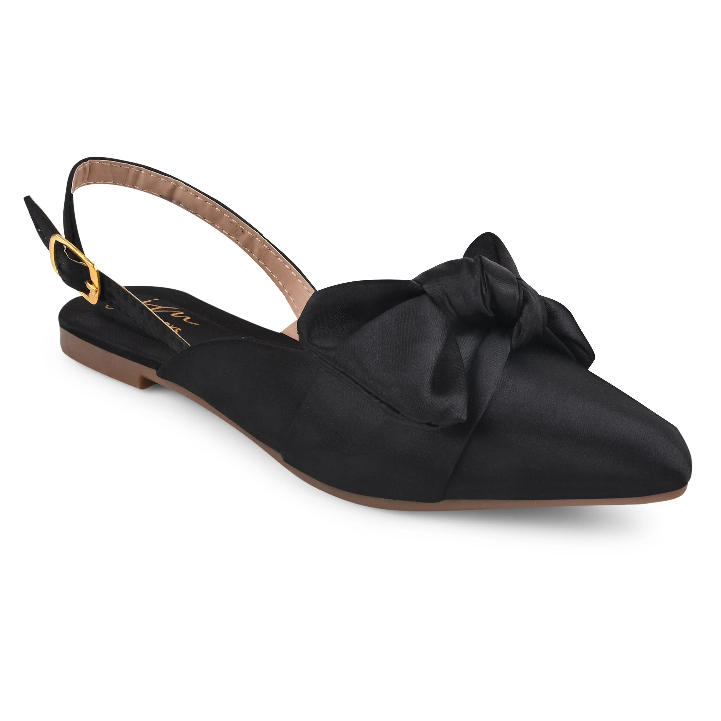 Jm Looks Bow Detail Slingback Flat for Women & Girls - Image 4