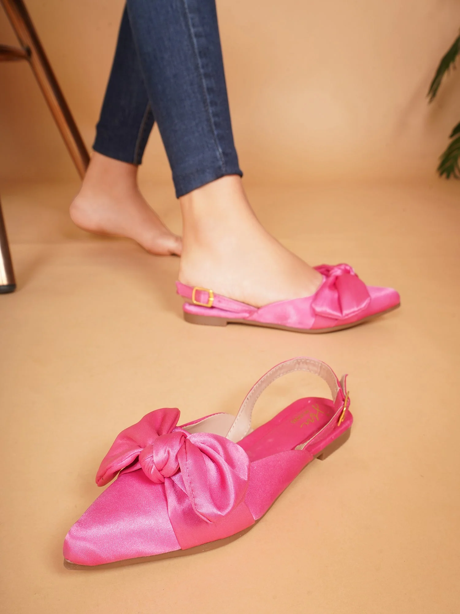 Jm Looks Bow Detail Slingback Flat for Women & Girls - Image 9