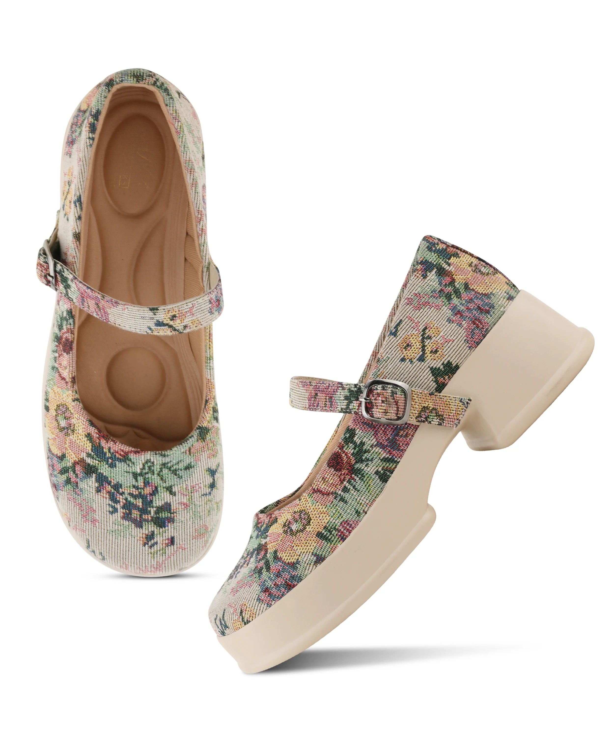 Timeless Floral Buckle Platforms - Image 11