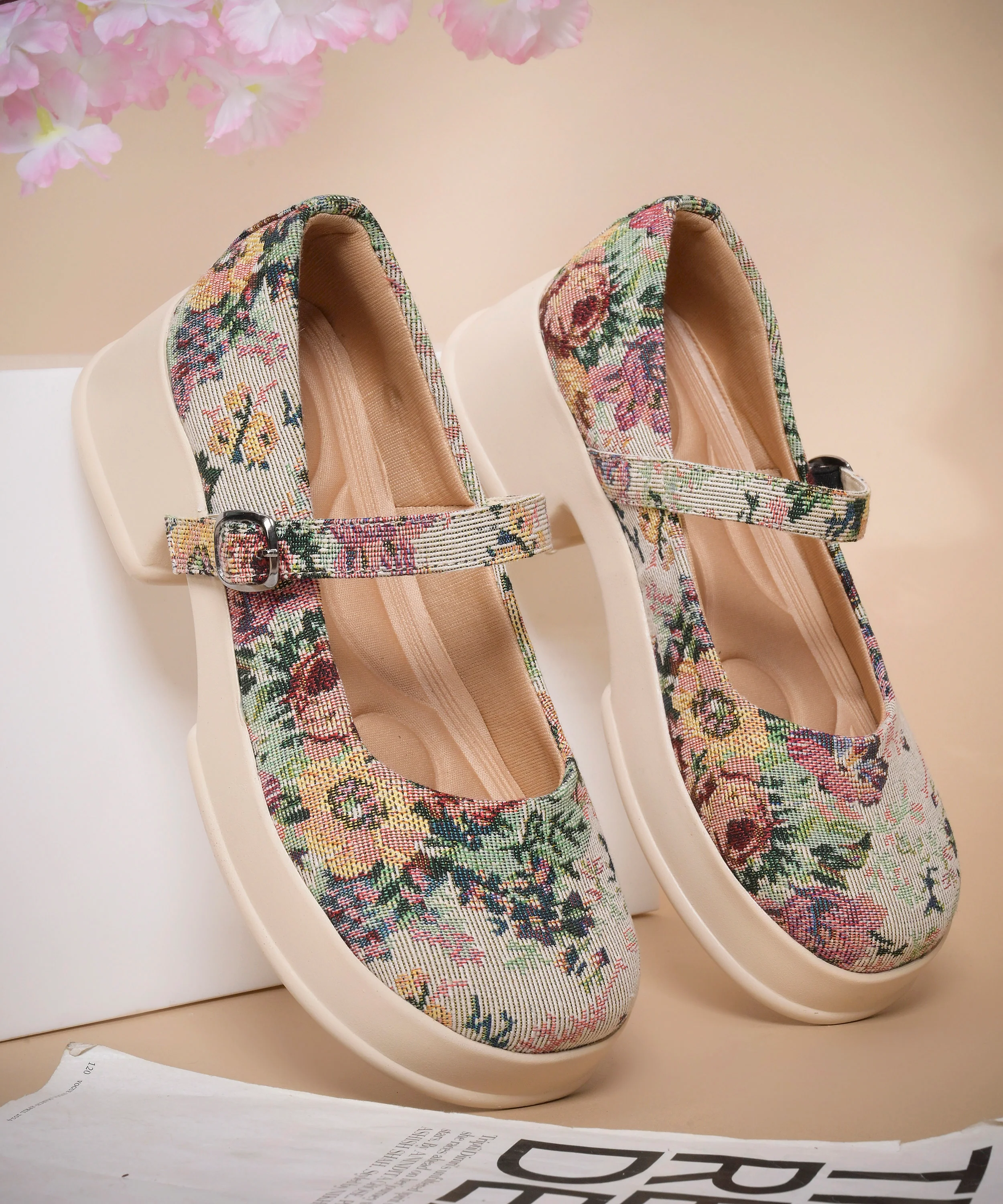 Timeless Floral Buckle Platforms - Image 7