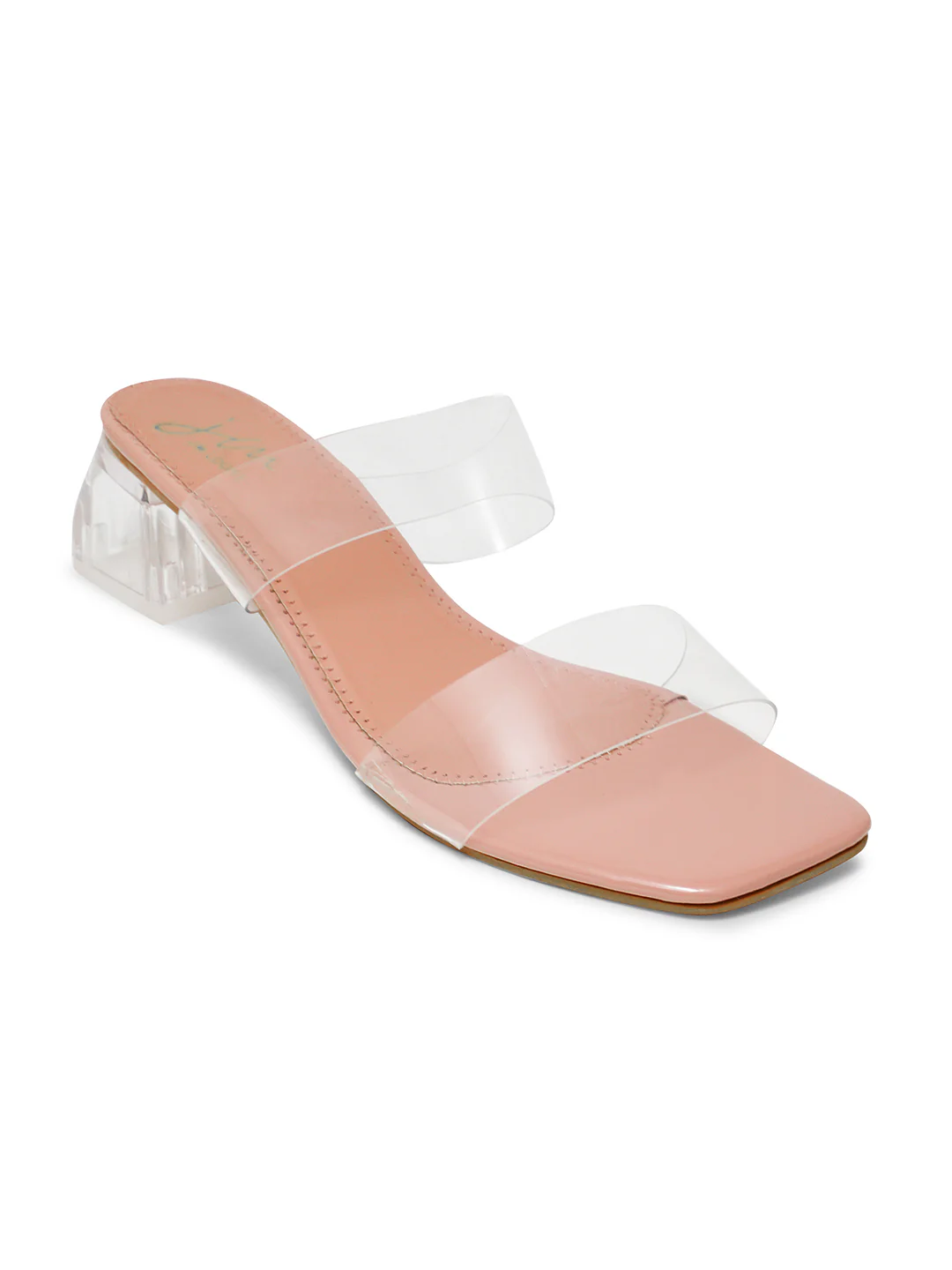 Clear Strap Block Heels for Women | Transparent Sandals with Clear Heel - Image 12