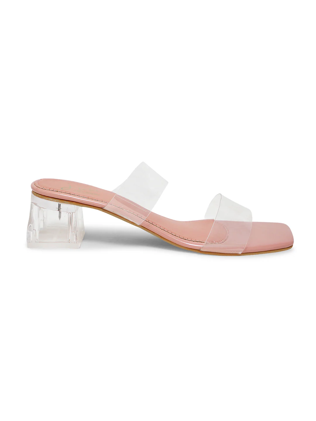 Clear Strap Block Heels for Women | Transparent Sandals with Clear Heel - Image 13