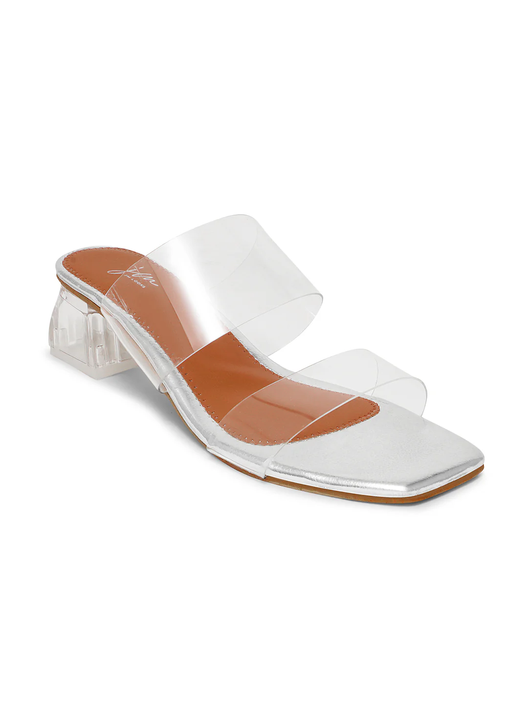 Clear Strap Block Heels for Women | Transparent Sandals with Clear Heel - Image 19