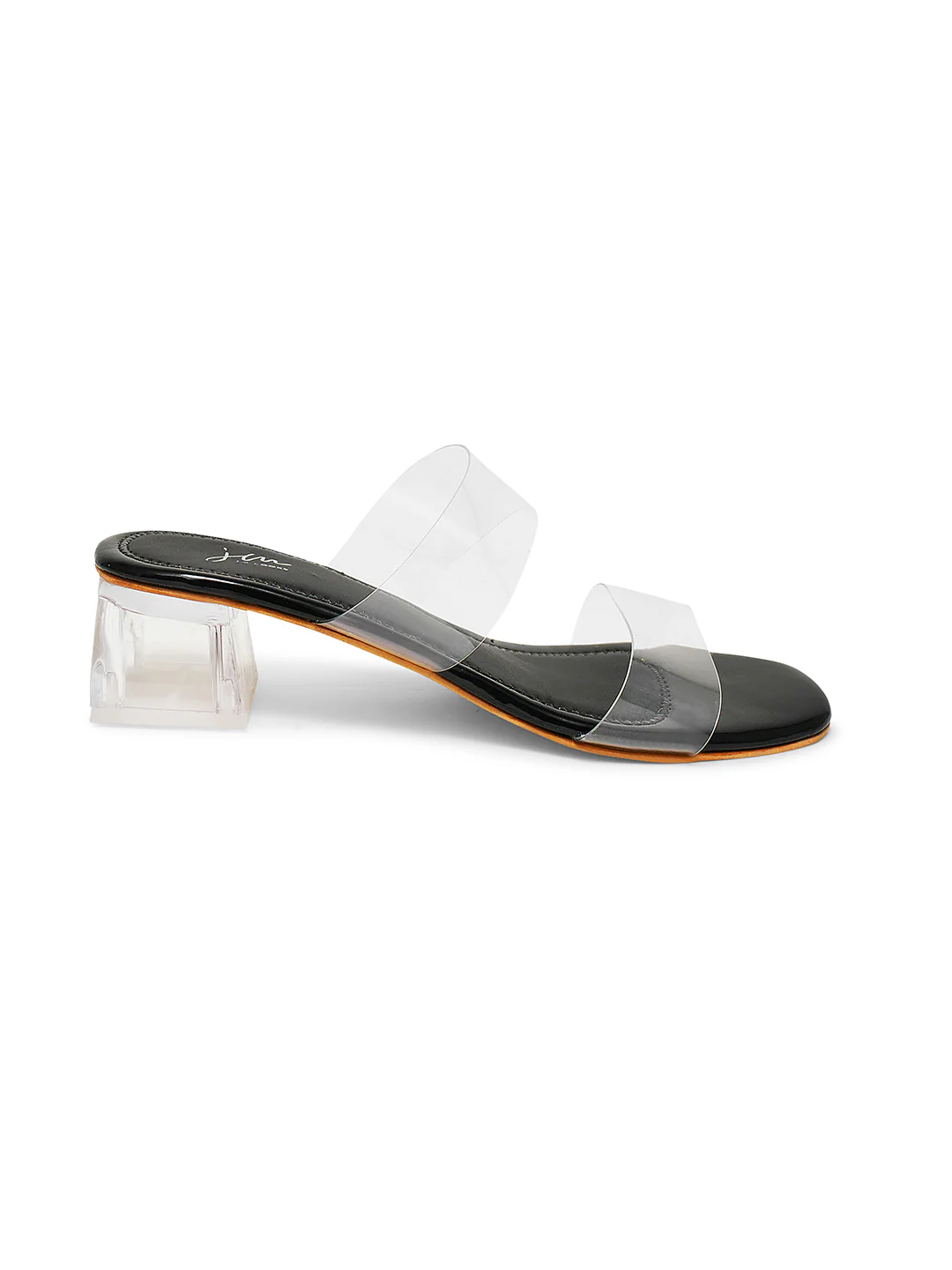Clear Strap Block Heels for Women | Transparent Sandals with Clear Heel - Image 7