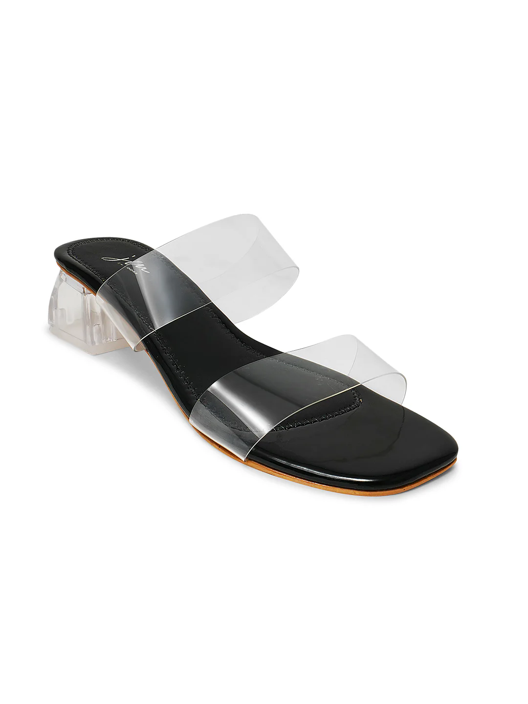 Clear Strap Block Heels for Women | Transparent Sandals with Clear Heel - Image 8