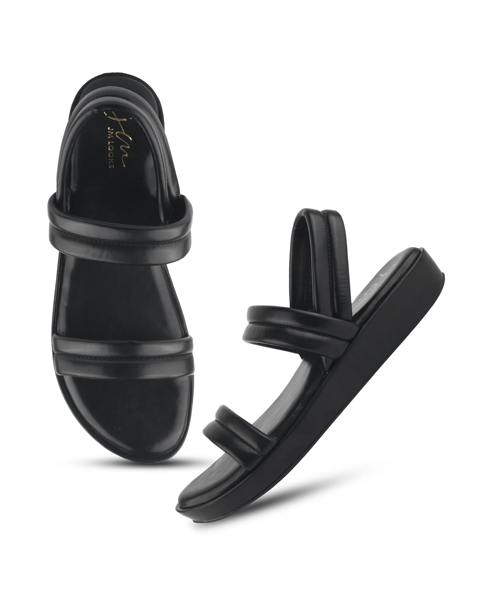 Triple-Strap Flats Sandals with Soft Sole - Image 8
