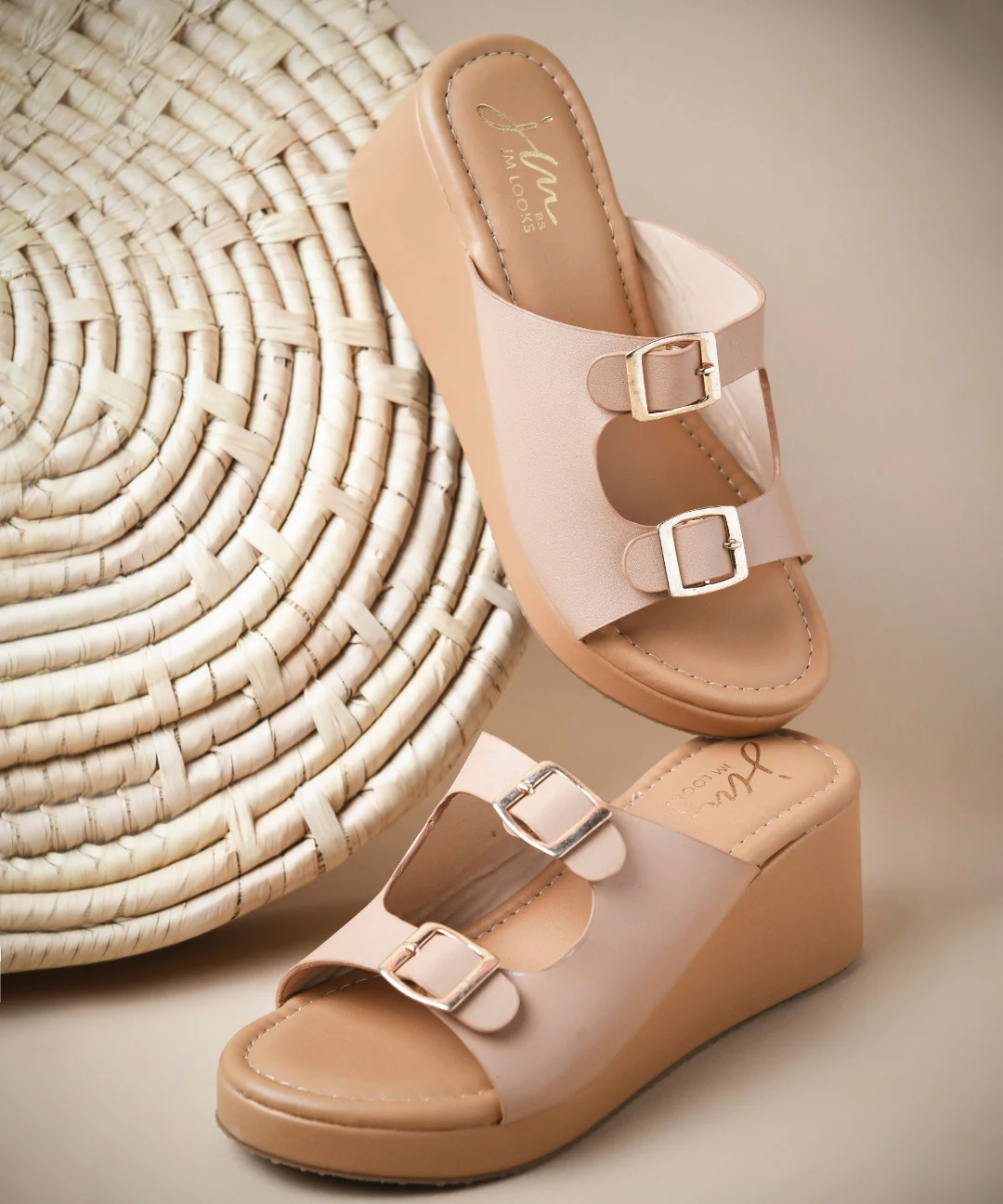Buckle Wedge Sandals for Women with Platform Heel and Dual Straps - Image 10