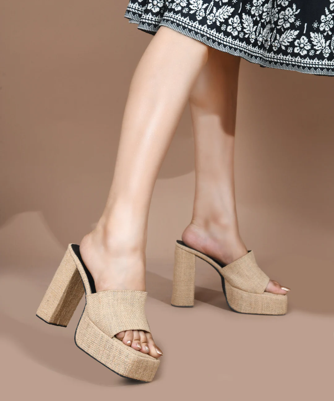 Platform Ultra-High Block Heels - Image 8