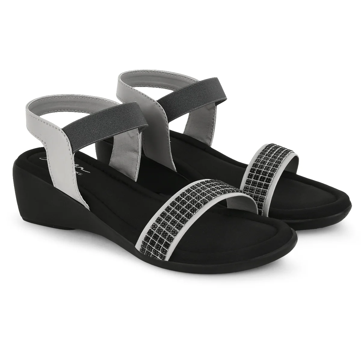 Jm Looks Women's Embellished Ankle Strap Wedge Sandals - Image 10