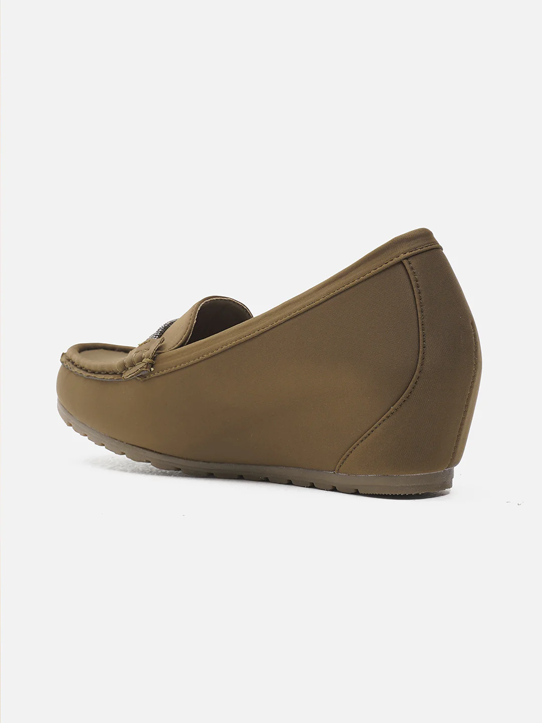 JM Looks Embellished Buckle Wedge heels Loafers - Image 5