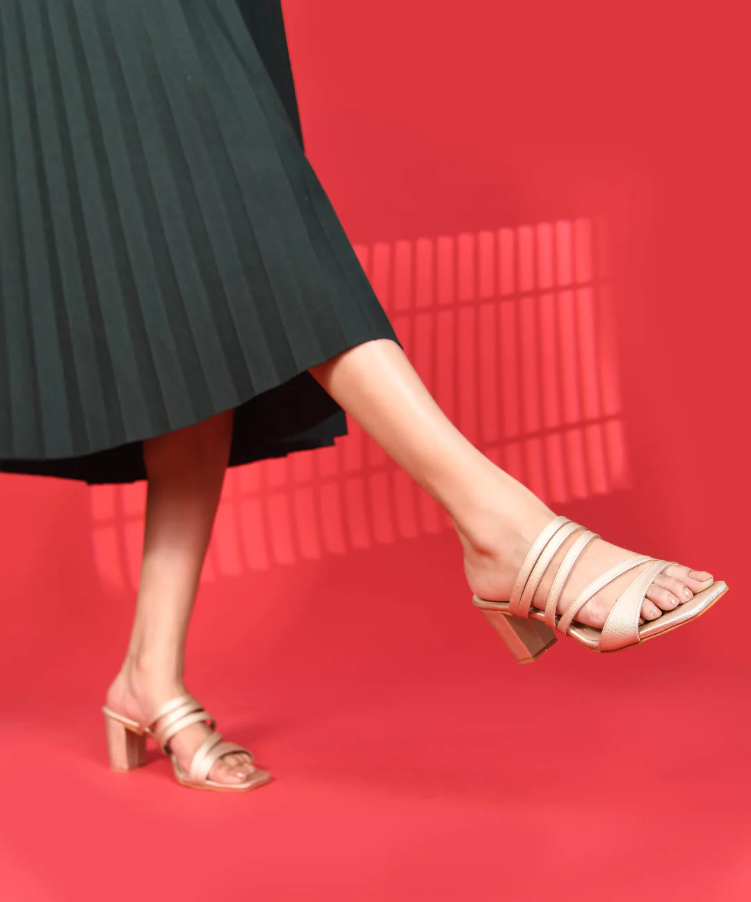 Strappy Block Heel Mules for Women with Square Open Toe - Image 10