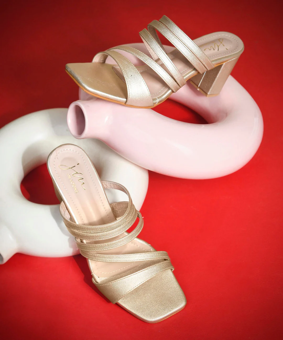 Strappy Block Heel Mules for Women with Square Open Toe - Image 2