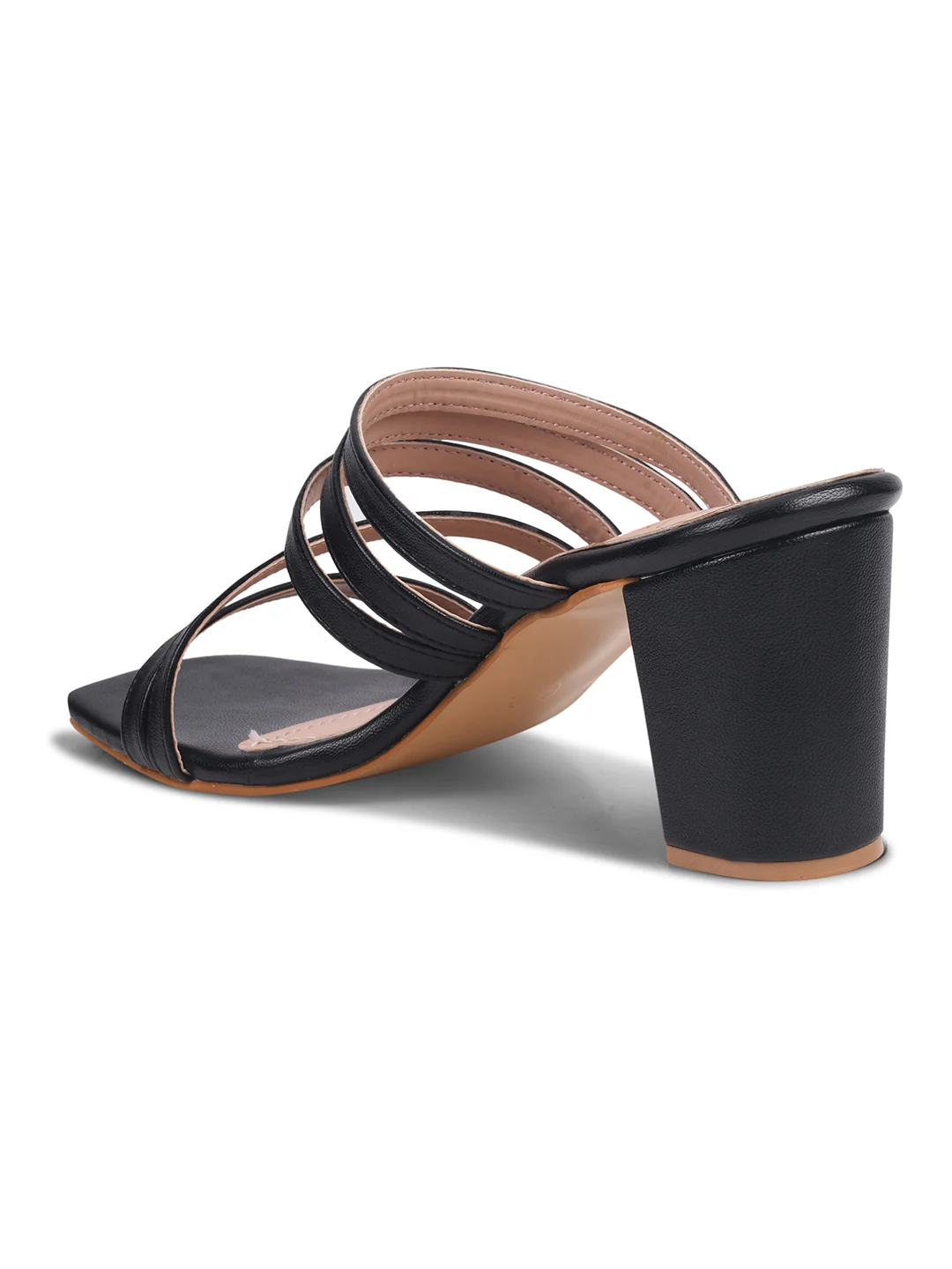 Strappy Block Heel Mules for Women with Square Open Toe - Image 7